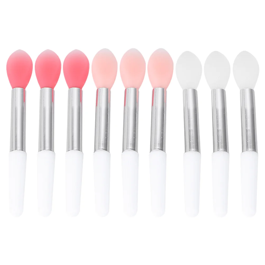 

9pcs Silicone Lipstick Brush Makeup Brush Eyeshadow Brush Multifunction Travel Lip Brush Tool Set