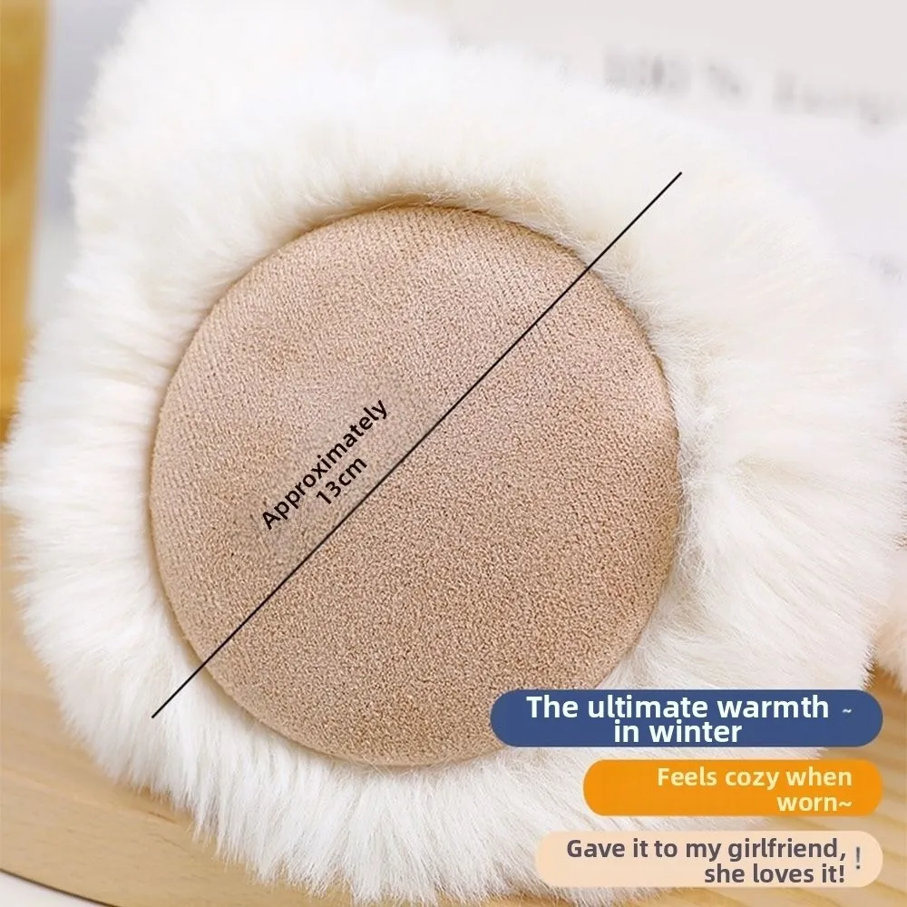 Fashion Warm Earmuffs Cold Protection Antifreeze Soft Suede Faux Fur Ear-Muffs Ear Protectors Ear Warmer For Women Man