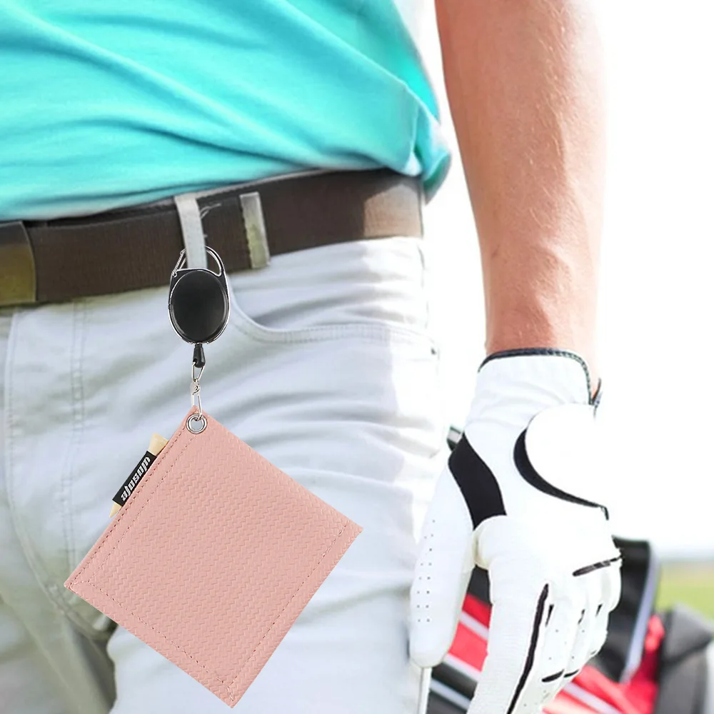 Description Picture 4 of itemSquare Golf Towel with Carabiner Hook Microfiber Golf Club Towel Water Absorption Clean Golf Balls Cleaning Towel Golf Balls