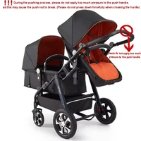 Poussette Double Pliable pour Deux Enfants, Absorbe les Chocs, Chariot à Quatre Roues, Nouvelle Collection 2