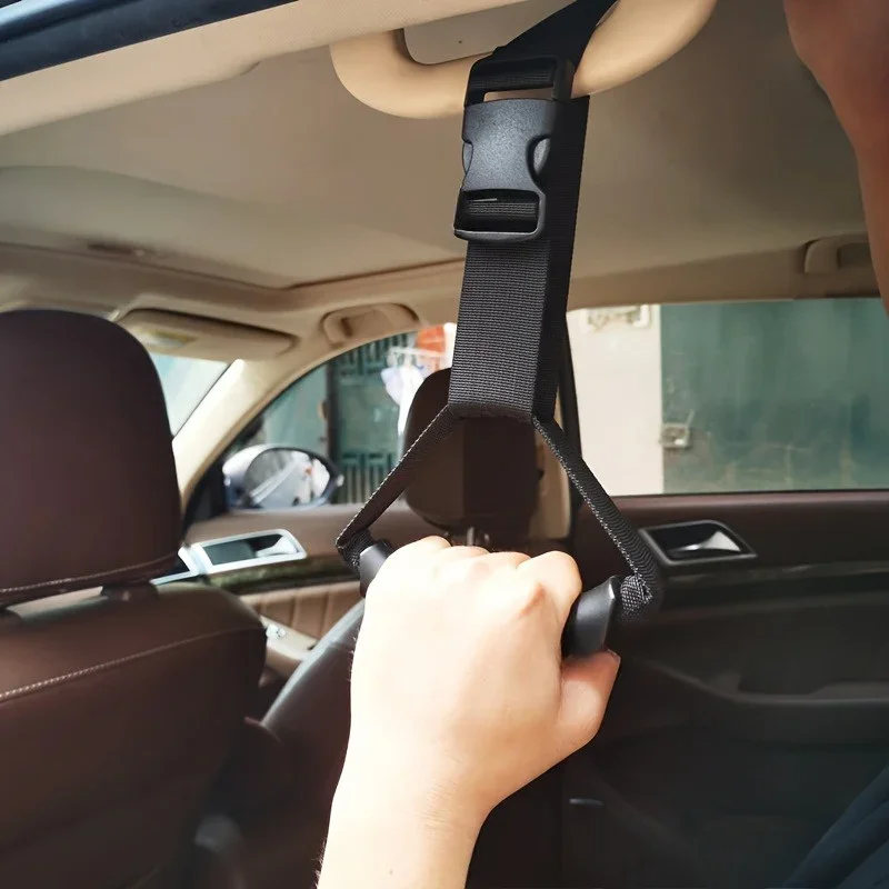 Ergonomic Car Door Handle Assist with Adjustable Strap and Secure Buckle - Safety Accessory