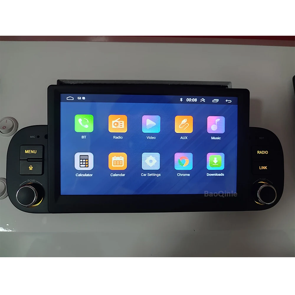 피아트 판다 2013 2014 2019 2020용 안드로이드 오토 카플레이 카 라디오 7인치 GPS WIFI 블루투스 BT 8코어 1Din 차량용 멀티미디어 플레이어