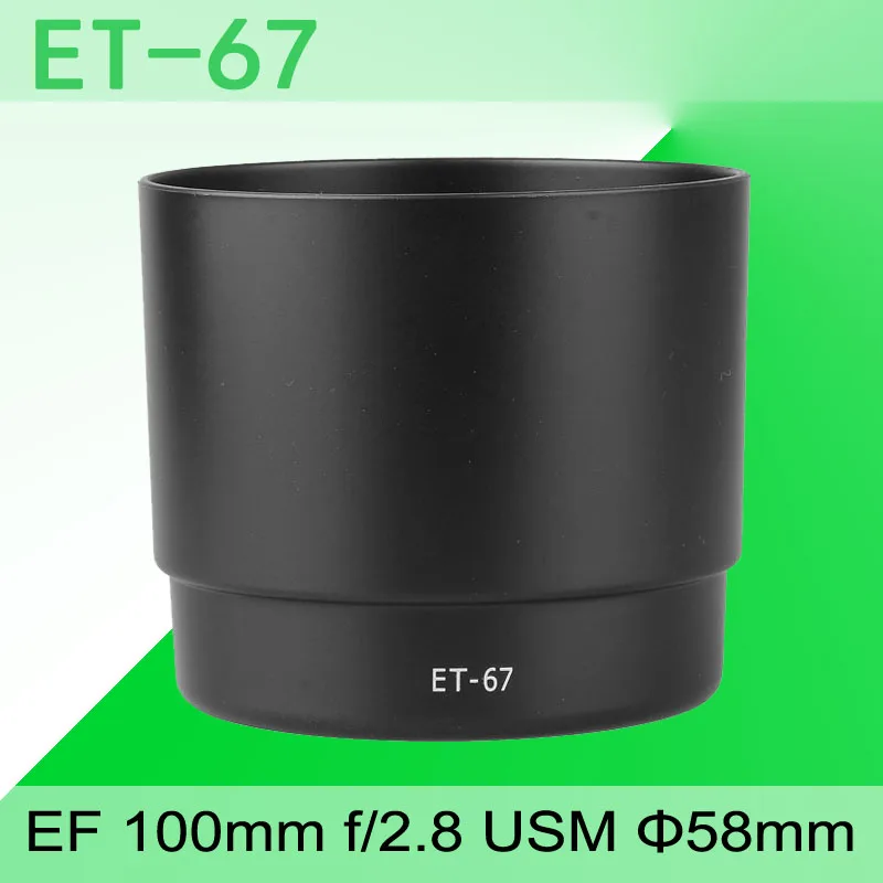 Paraluce Et67 Parasole Per Canon Eos 90D 80D 850D Dslr Supporto Per Fotocamera Ef 100Mm F/2.8 Usm 58Mm Accessori Per Lenti Filtranti