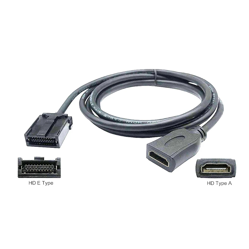 

1.5m Automotive HDTV HDMI-Compatible E Type To A Port Converter Cable For Car Audio Video Entertainment System Monitor Display