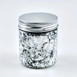 Gold Leaf Flakes for Crafting and DIY Projects - 3g Foil Sheets for Resin Art, Nail Art, and Jewelry Making (Argent)