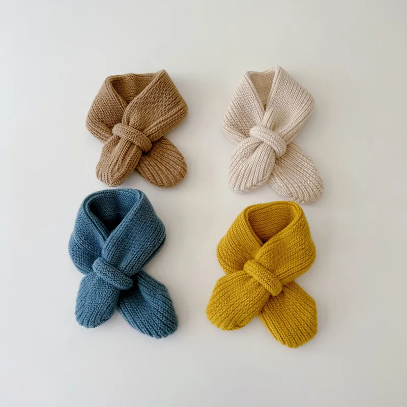 1-5 Years Children's Scarf Winter Korean Version Warm Knitting Boys and Girls Baby Scarf Kids Scarves