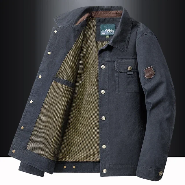 thumbnail image 1 of Chaquetas de calle 5XL para hombre, rompevientos, abrigos casuales, chaquetas militares tácticas del ejército, ropa de exterior de gran tamaño para hombre, 1 of 5