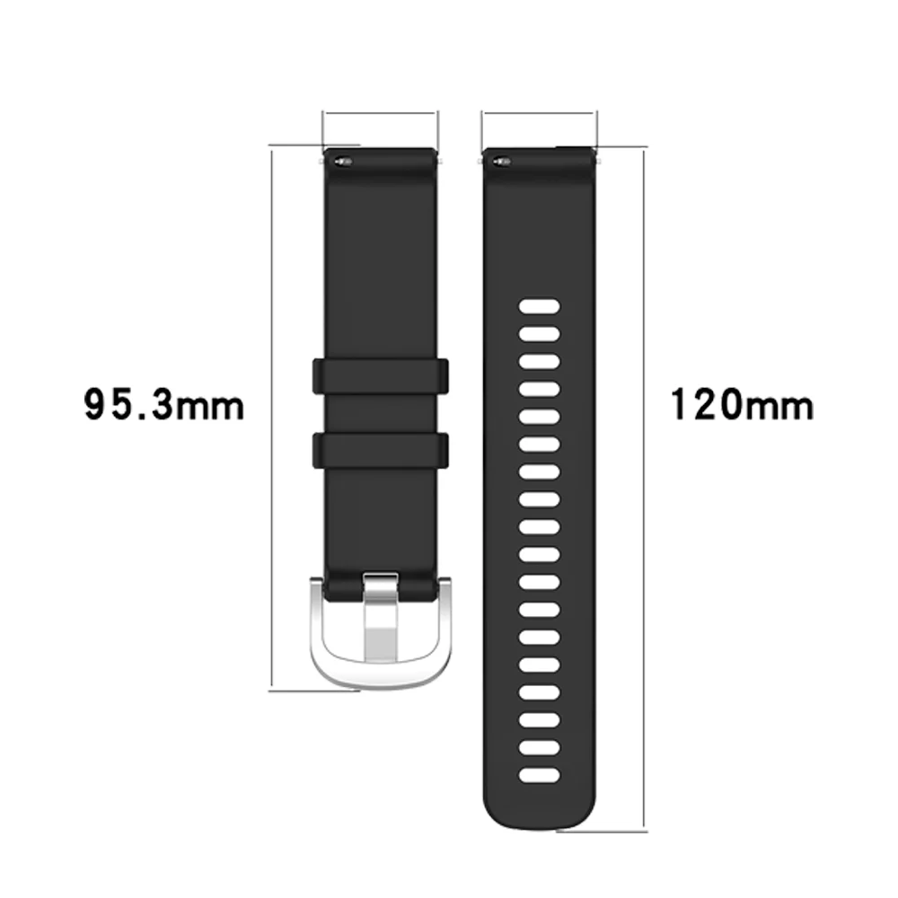 Silicone Watch Strap - Adjustable 18mm/20mm/22mm Watchband Bracelet