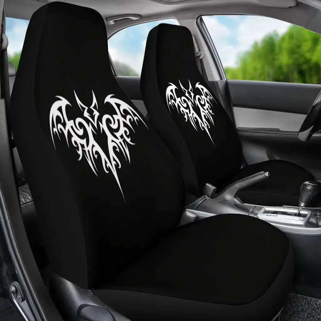 Spooky Season Bat Seat Covers - Set of Two - Pastel Goth Car Accessories  Gothic