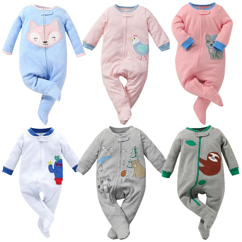 Baby pajamas newborn cotton zipper baby girls clothes fall clothes organic cotton clothes girls one piece toddler jumpsuit shark best baby bodysuits