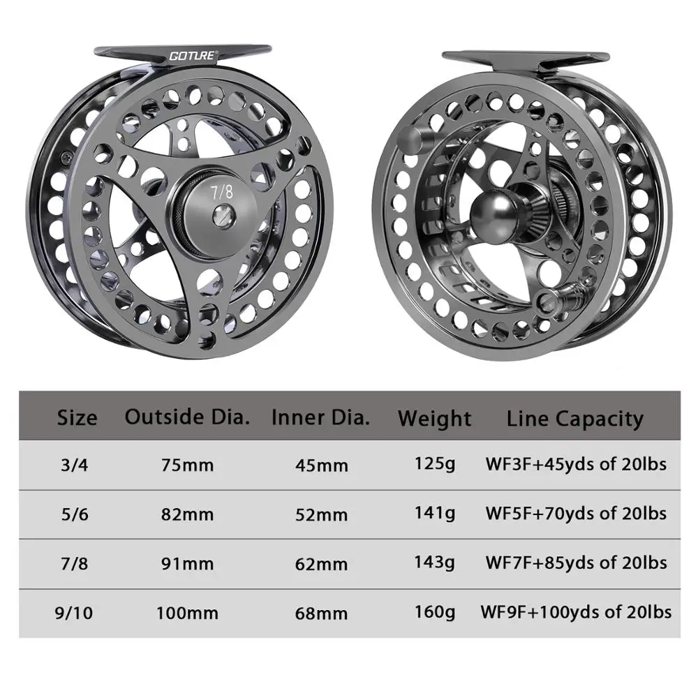 Mulinelli da pesca a mosca lavorati a CNC 3/4 5/6 7/8 9/10 WT - immagine 2