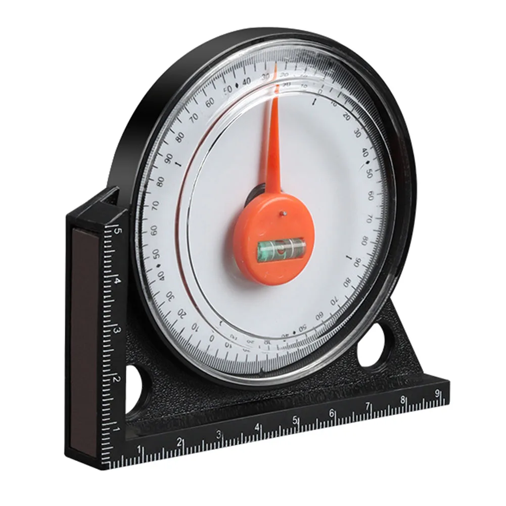Brand New Angle Level Finder Magnetic 0-90 Degrees 92*85*13mm Acrylic + ABS Black+white Easy To Use Gauging Tools