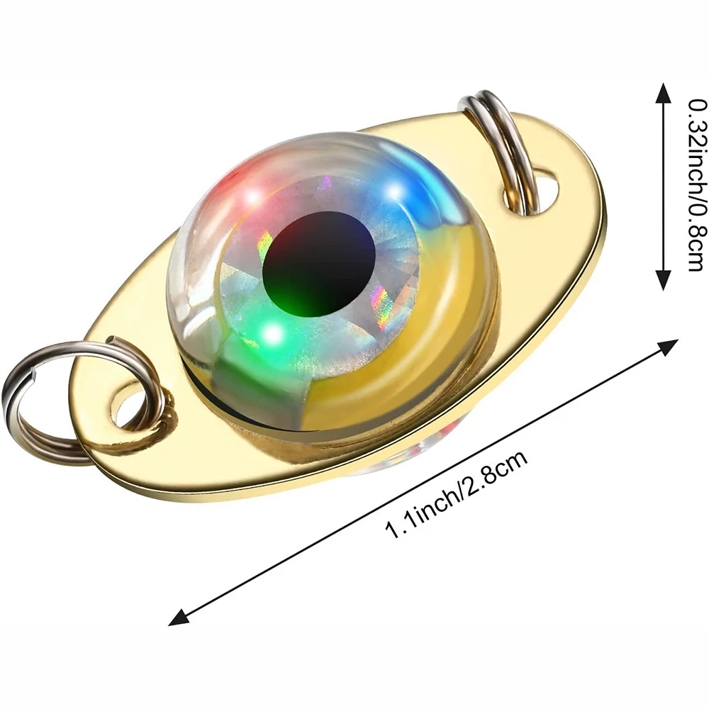 FTK 1Pcs LED Fishing Lures Spoons Underwater Bass Halibut Flasher Saltwater Trolling Deep Drop Light LED Lighted Bait Flasher