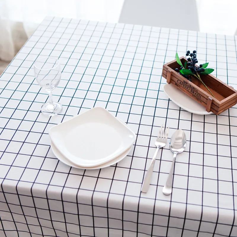Linen Rural Square Tablecloths, Rectangular Dinner Table Cover