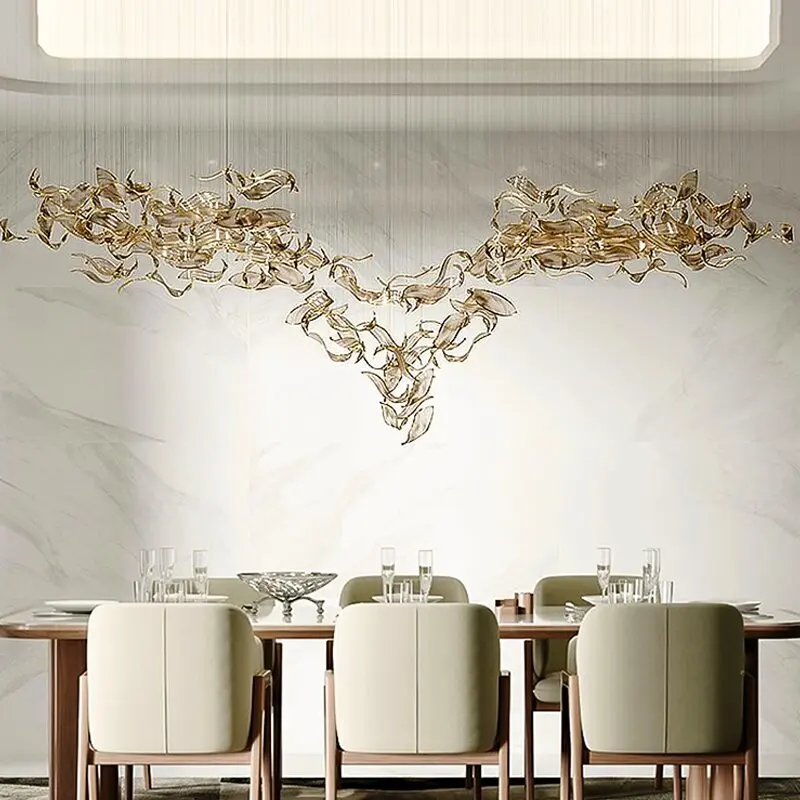 Glass Leaf Pendant Chandelier 2
