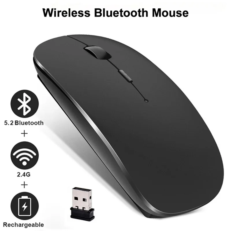 Souris universelle sans fil compatible Bluetooth, silencieuse, pour ordinateur de jeu, Portable, pour Lenovo, ordinateur Portable, tablette