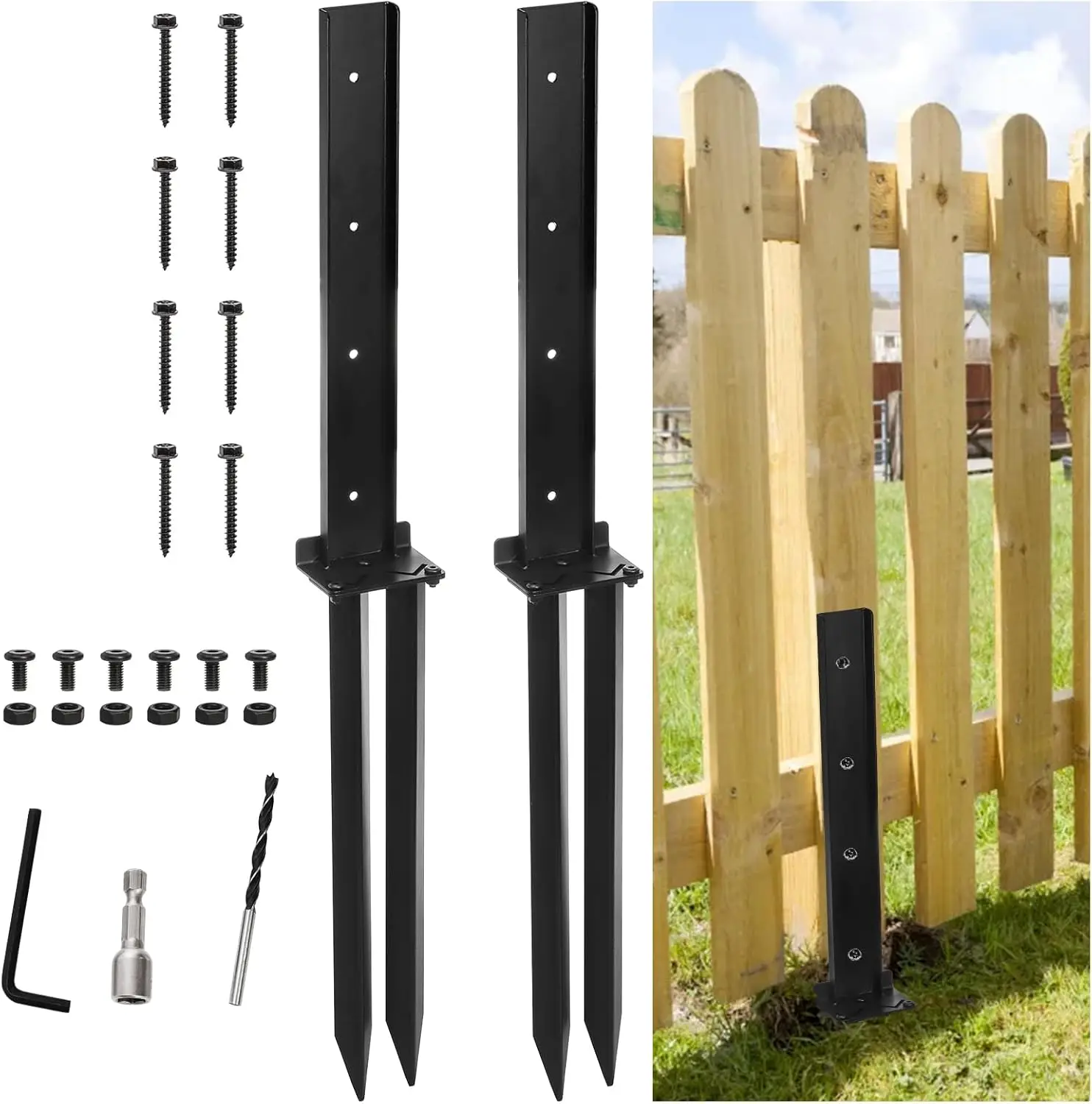 Puntale Per Riparazione Recinzione 75x75 Mm – Sostituisci Pali Marci A Terra Senza Disfare Tutto