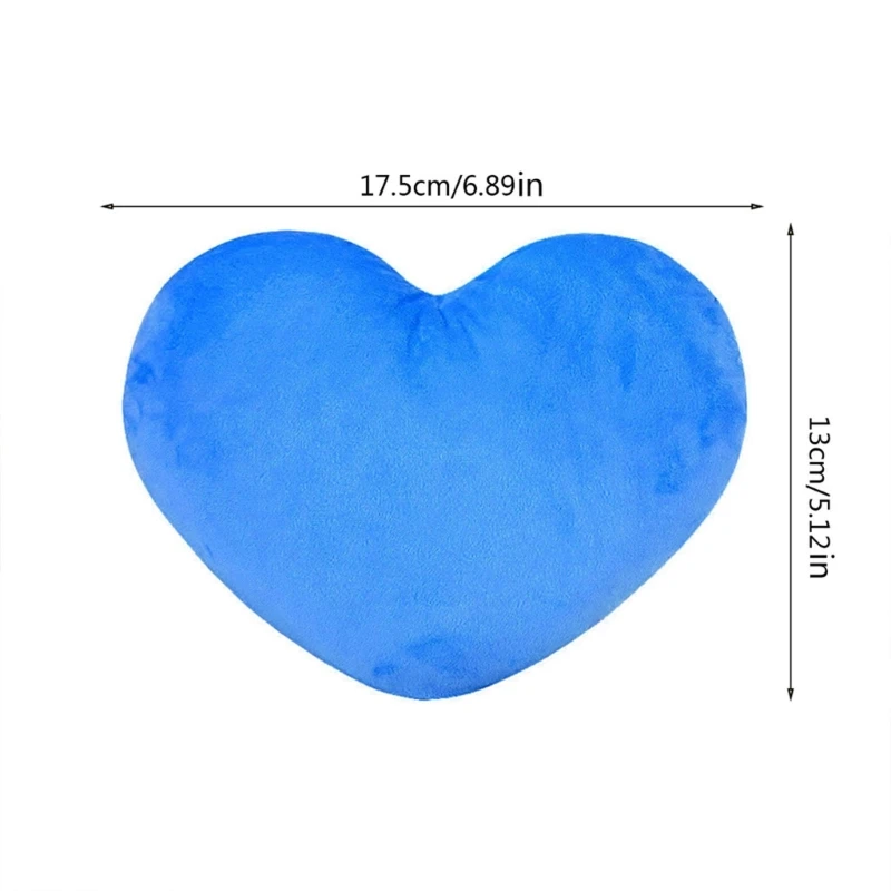 Heart Decorative Throw Pillow Cotton Soft for Creative for Doll Lover Gift for Friends Valentine's Day Skin Friend A0KC 6