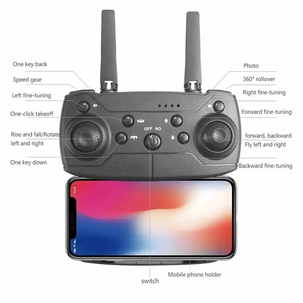 2024 E88Pro RC , 4K , 1080P  HD ī޶, ̽ ︮,  FPV    峭