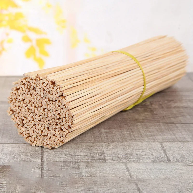 100pcs 30cm Wooden Bamboo Barbecue Skewers