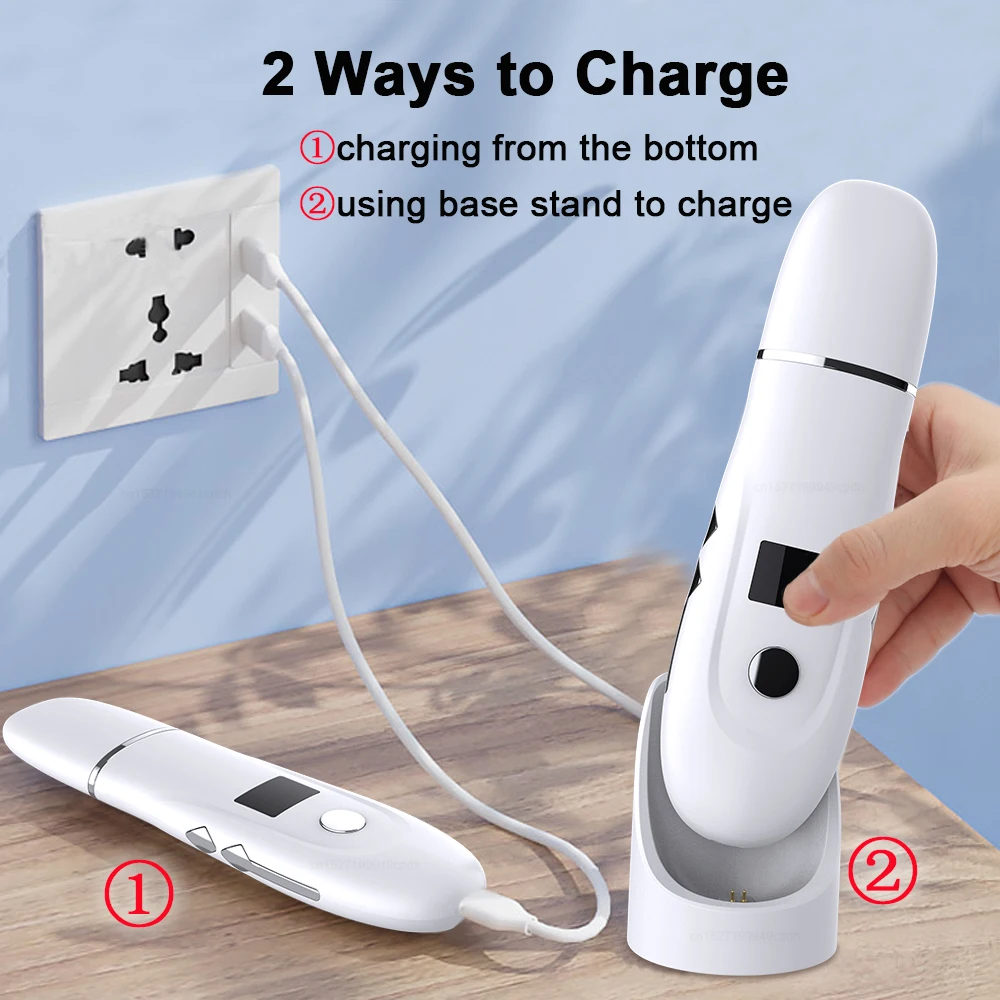 Ultrasonic Peeling Remover Blackhead Facial Skin Scrubber Facial Shovel Deep Cleaning Face Lifting Removal Pore Acne EMS Lift 5
