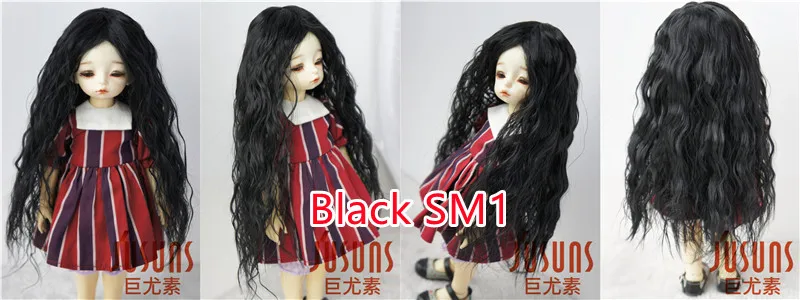 Jusuns Doll Wig JD022 3-4inch 6-7inch 7-8inch 8-9inch 1/6 1/4 1/3 Long Soft Beauty Fish Wave Synthetic Mohair BJD Hair