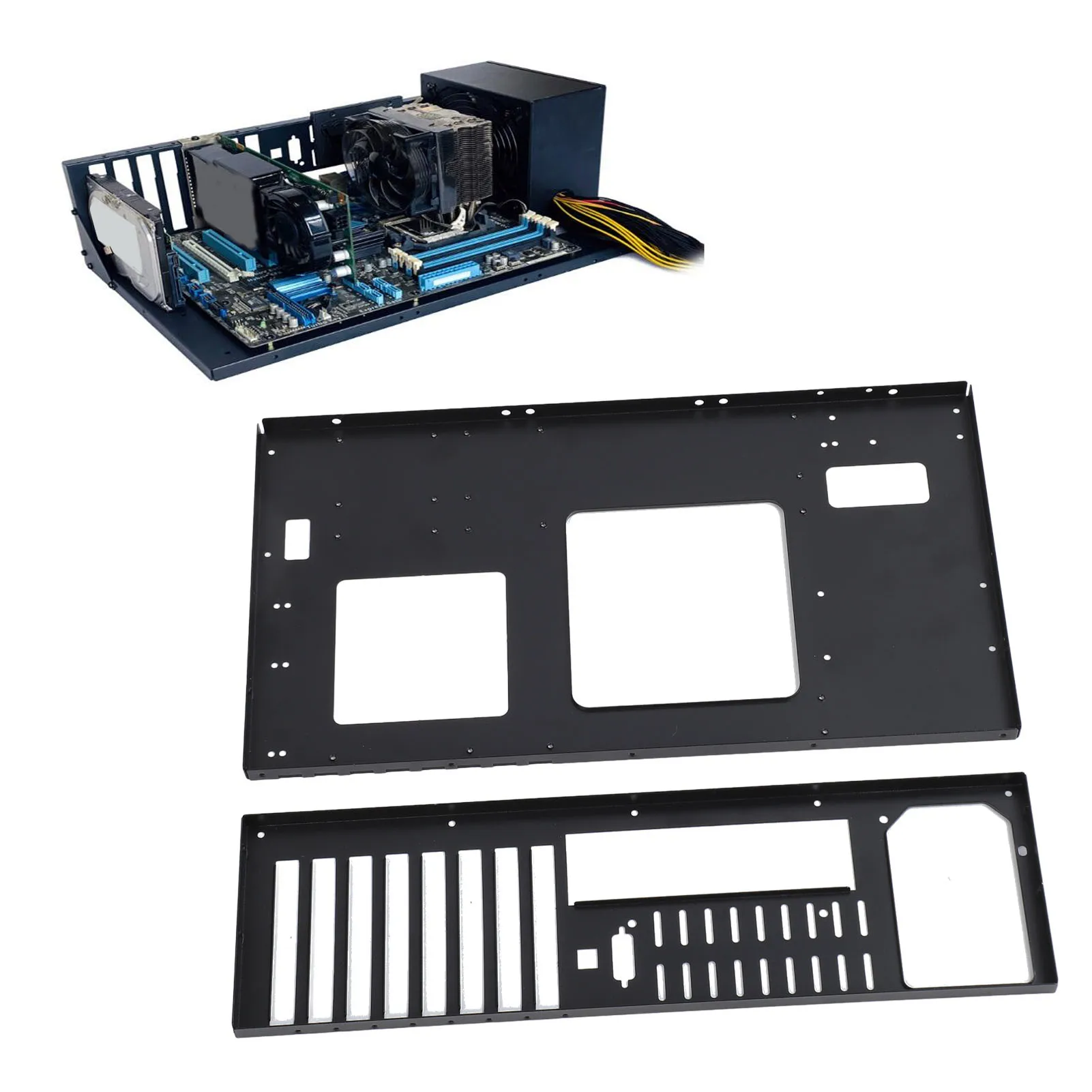 Computer Open Case Rack Support X79 X99 Dual Servers Mainboard DIY Computer Open Chassis Rack for ATX M ATX ITX Motherboard