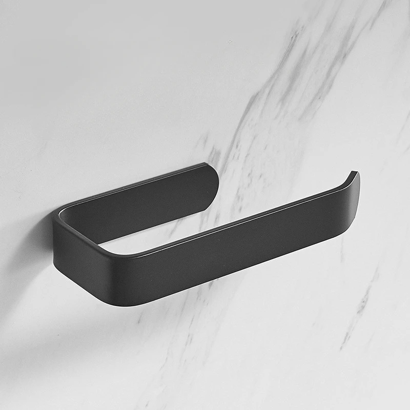 1pc Wall Mounted Toilet Paper Holder No Punching Tissue Towel Roll Bathroom Towel Rack Bathroom Accessories Material Plastic