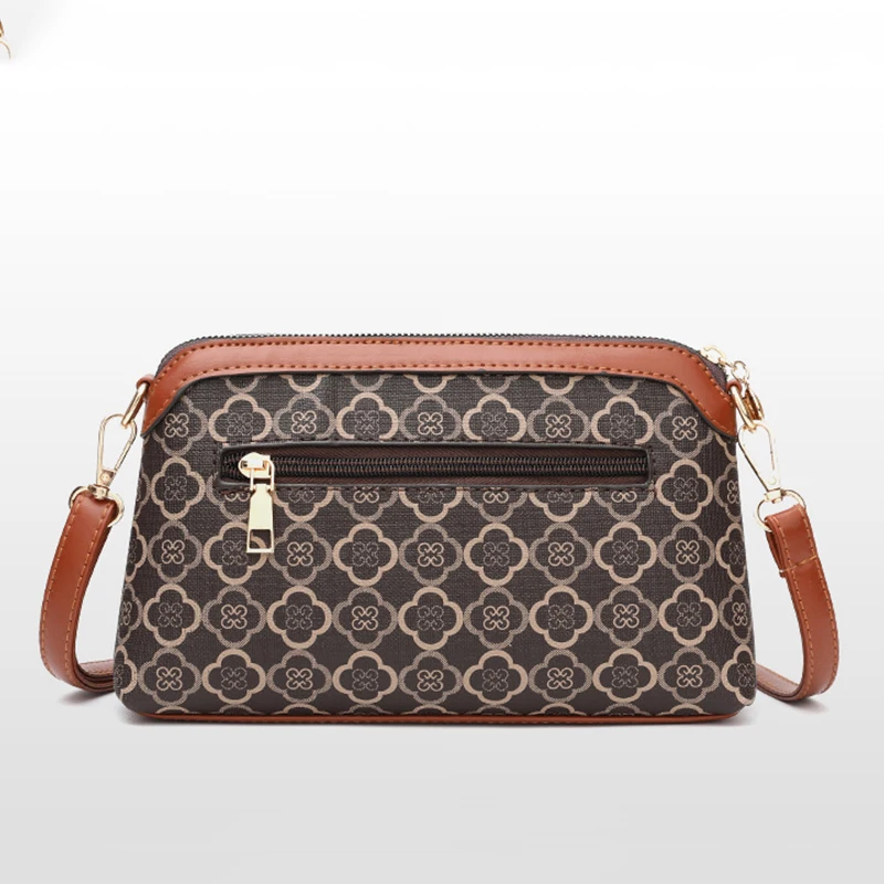 Summer Phone Bag Small Shoulder Bag Lady Versatile Casual Shell Bag Top Layer PU Leather Crossbody Handbag for Women