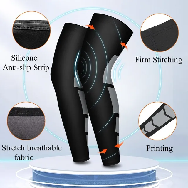 1/2pcs Leg Compression Sleeve Men Women Basketball Running Knee Brace Sleeve Legging Breathable Elastic Cycling Leg Warmers 4