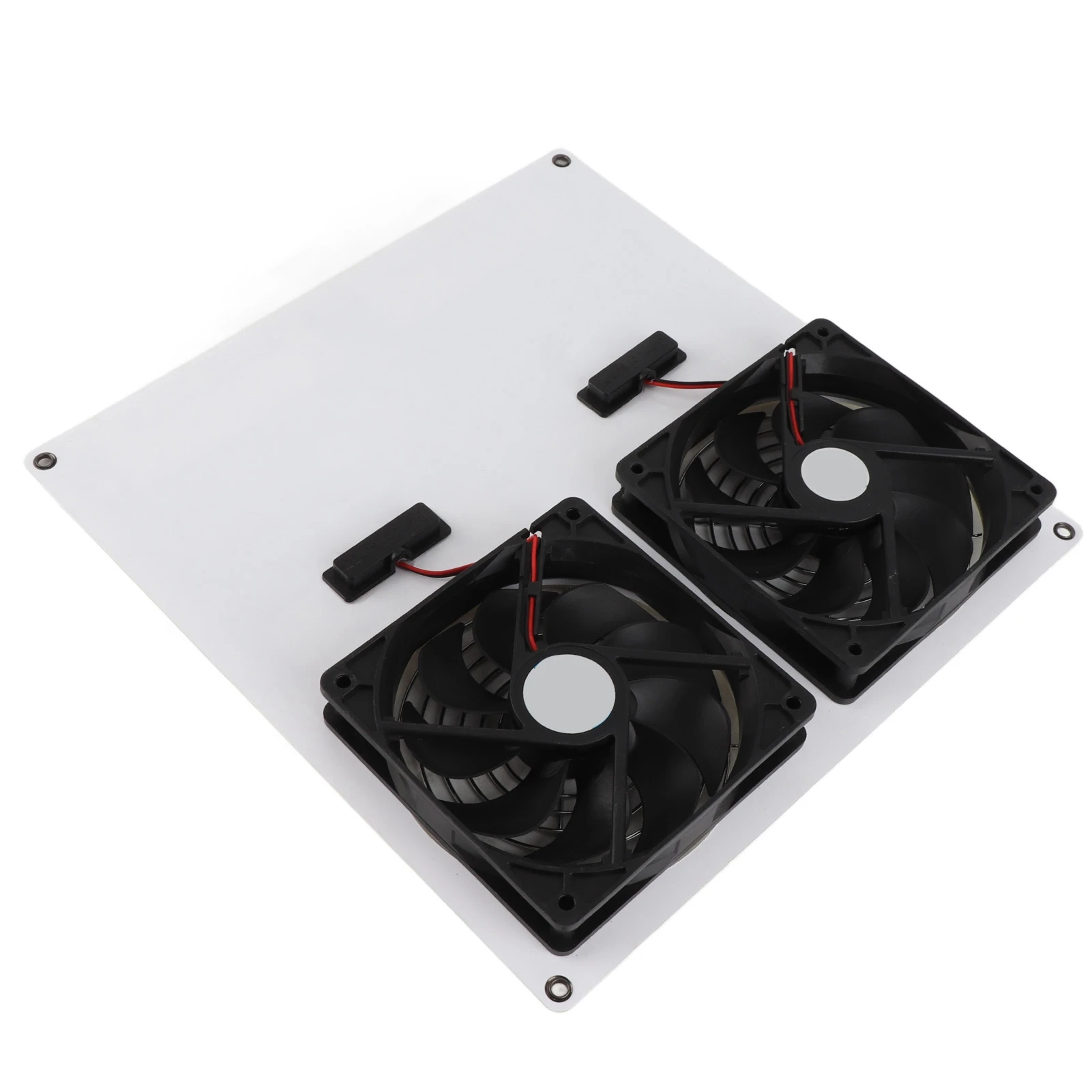 Solar Panel Powered Fan 12inch Waterproof Dual Fan 100W Solar Exhaust Fan for Chicken House Greenhouse 4