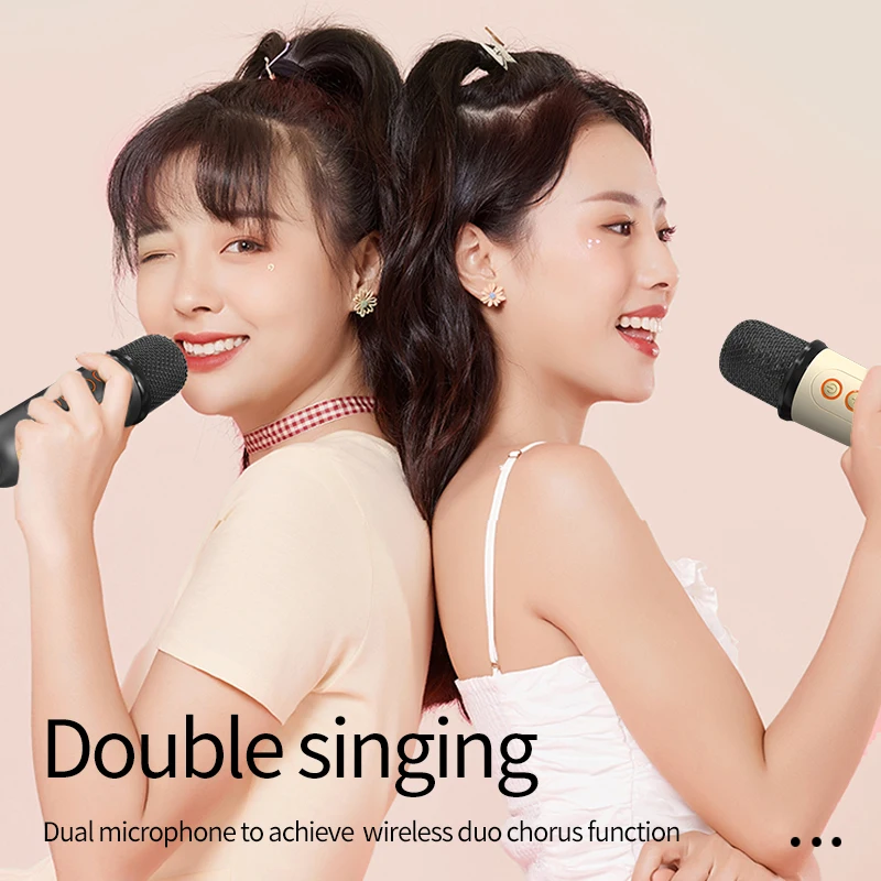 Basix 노래방 기계 휴대용 사운드 스피커, 블루투스 5.3 스피커 시스템, 마이크 포함, 가정 가족 노래, 어린이 선물