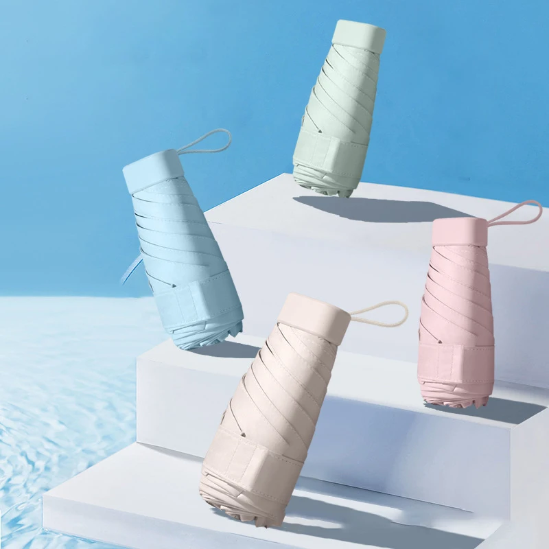 Xiaomi Mini Compact Pocket Umbrella for Women Light 5 Folding Sun Protection Sun and Rain Small Card Bag Umbrellas Paraguas 4