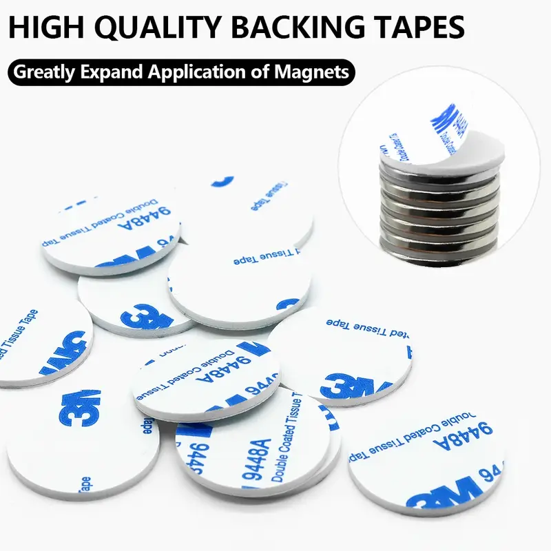 N35 Super Strong Neodymium Magnet Round With double-sided adhesive NdfeB Powerful Permanent Magnetic imanes Refrigerator Magnets - Image 4