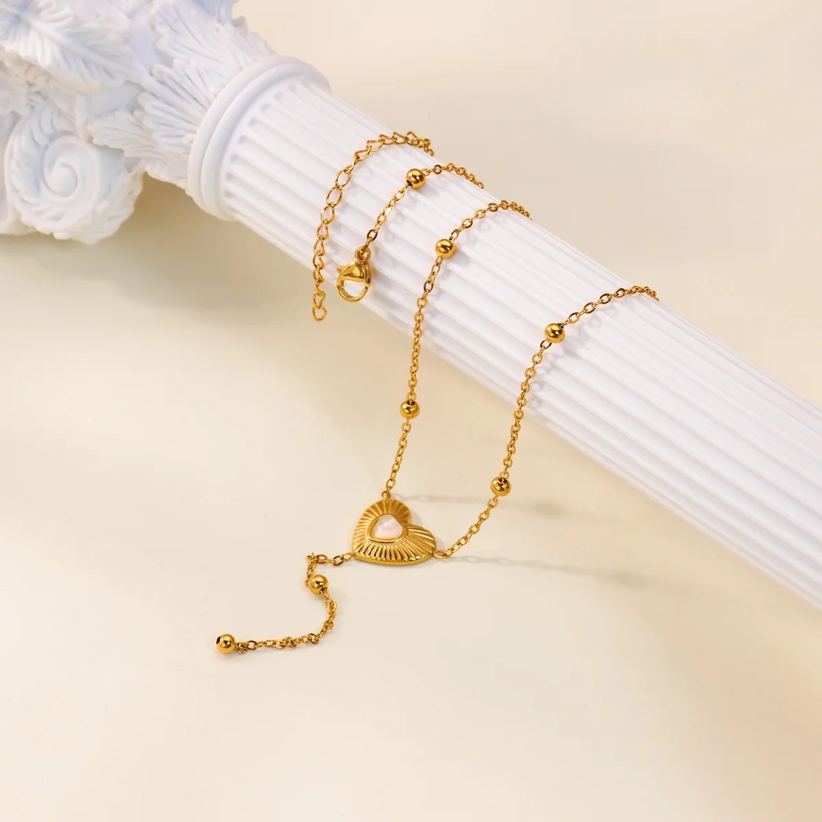Opal Necklace Stainless Steel Gold Jewelry For Women
