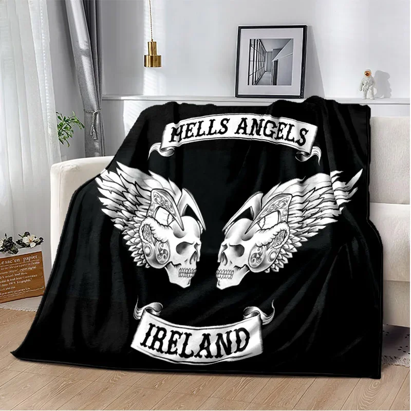 Napakalambot Hells Angels MC 사인 담요, 부드러운 던지기 담요, 가정 침실 침대 소파, 피크닉 여행 사무실 커버 담요
