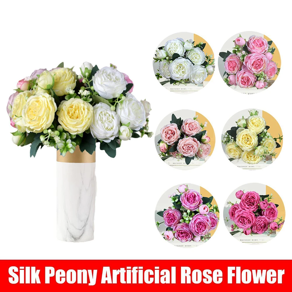 

Rose Artificial Wedding Flower Room Decor Home Decoration Gift For Girlfriend Valentines Day Bridal Bouquets Fake Accessories