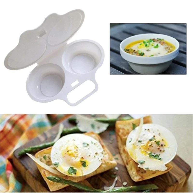 Egg Cooker 1pc Food Grades Plastic Microwave Cooking Eggs Steamer Convenient Kitchen Cooking Mold Egg Poacher Fried Egg Tool