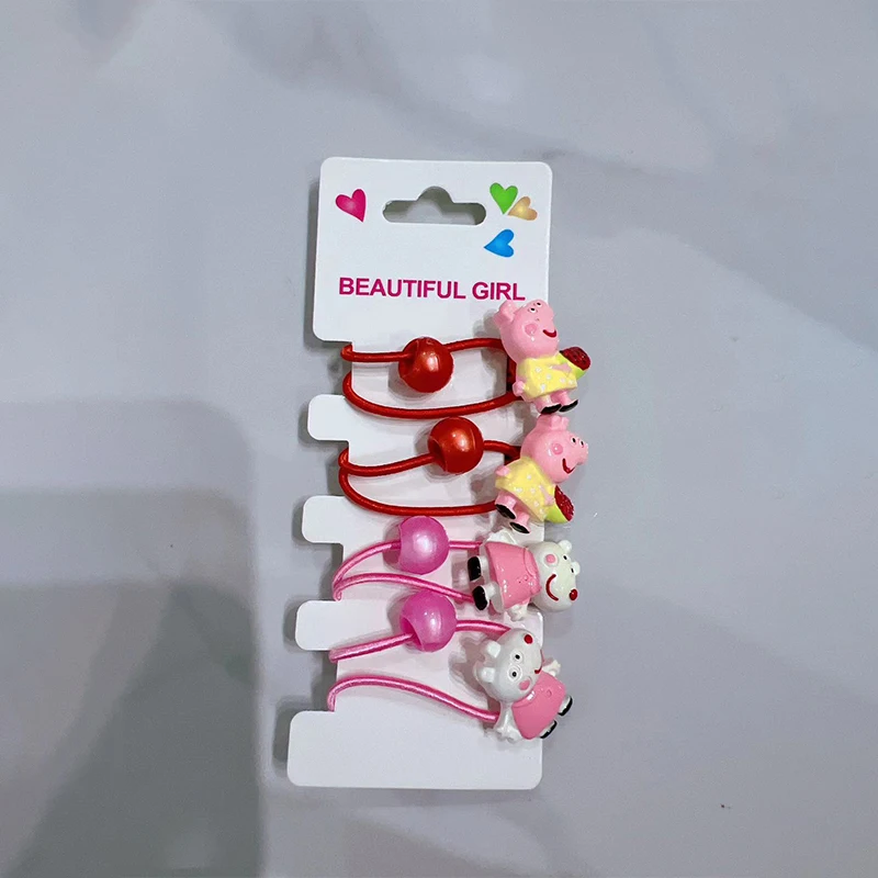 Peppa Pig Hairpins Hair Rope kids Kawaii Peppa Pig George Hairpins Hair Rope Bb Clip Girls Accessories Students Gifts hair accessories