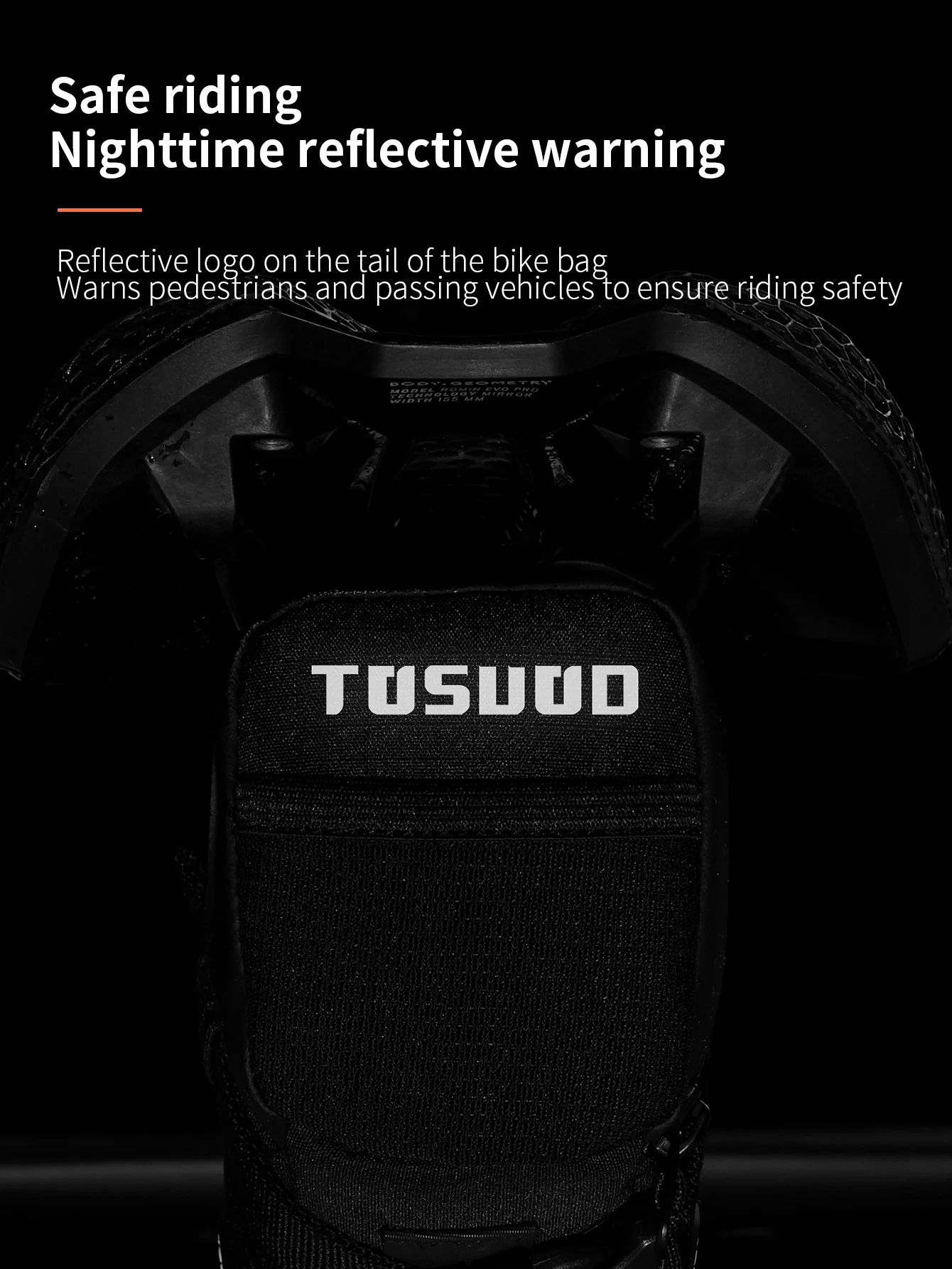 TOSUOD Fahrrad-Satteltasche, 1,2 l, wasserdicht, großes Fassungsvermögen, Reißverschluss, verschleißfest, Hecktasche, MTB, Rennrad, Outdoor, Radfahren, Zubehör – Detail 7