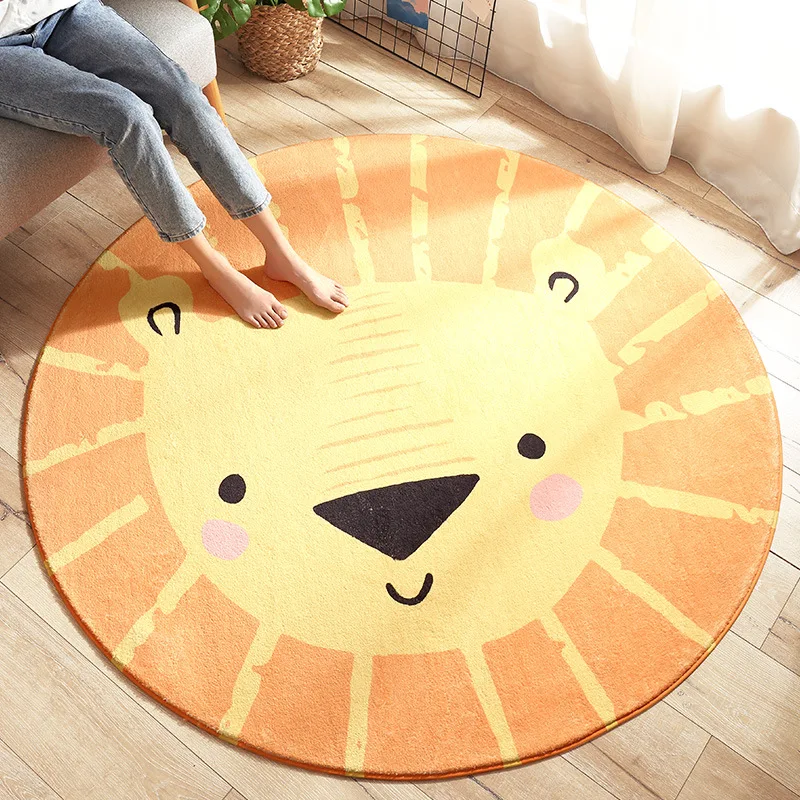 

Round Carpet Baby Crawling Mat Anti-slip Round Rug Mat Kids Carpet Decoration Home Lovely Patterned Rug