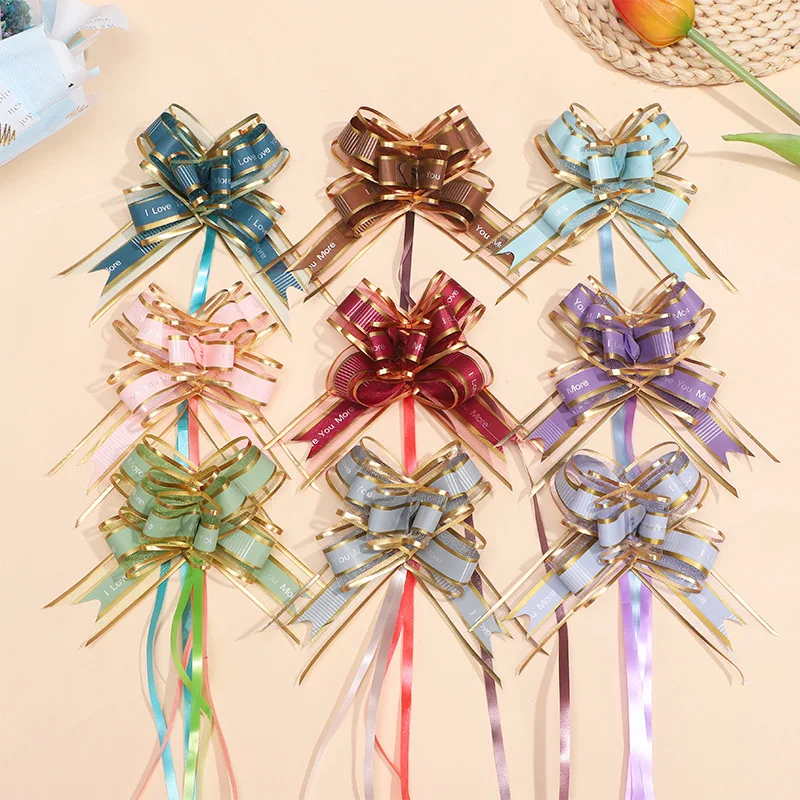 10pcs Pull Bow Ribbon Present Wrapping Pull Bowknot Ribbons For