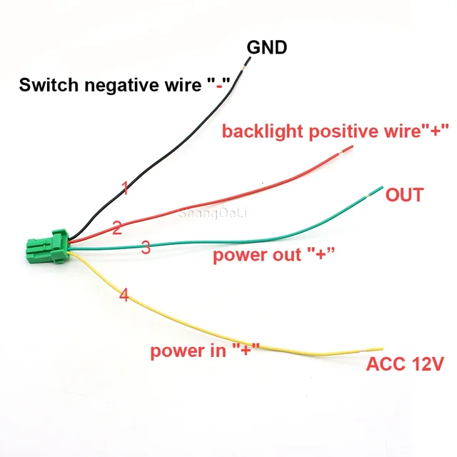 زر  اضاءة الضباب مع الأسلاك ، LED مفتاح  ايسوزو KV100 ، 700P ،