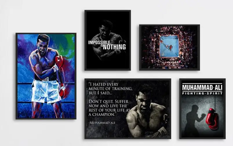 

Boxing Boxer Champion Muhammad Ali Motivational Quote Print Art Canvas Poster For Living Room Decor Home Wall Picture