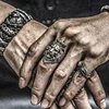 Retro Crown Lion Ring For Men Silver Color Punk Gothic Adjustable Open Ring Rock Hip Hop Handmade Jewelry Accessories Man Gift 3