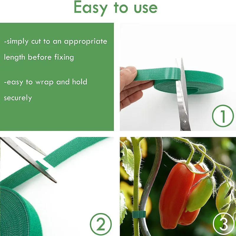 Garden Twine Plant Ties Nylon Plant Bandage Garden Hook Loop Bamboo Cane Wrap Support Accessories 10M/5M/2M,plant ties