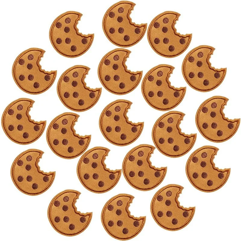 

10Pcs Cute Cookie Embroidered Patch Iron on Stickers for Clothes Dress Hat Pants Shoes Curtain, DIY Sewing Craft Decoration