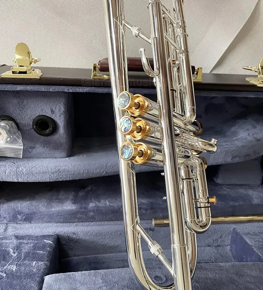 Silver Plating Trumpet QUALITY Horn Detachable Bell Musical