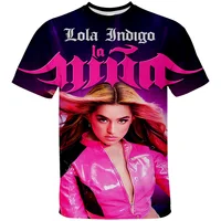 T-shirt imprimé Y2K The Little Girl pour hommes et femmes, col ras du cou, manches courtes, Lola Indigo, hauts décontractés, streetwear, taille XXS-4XL 3