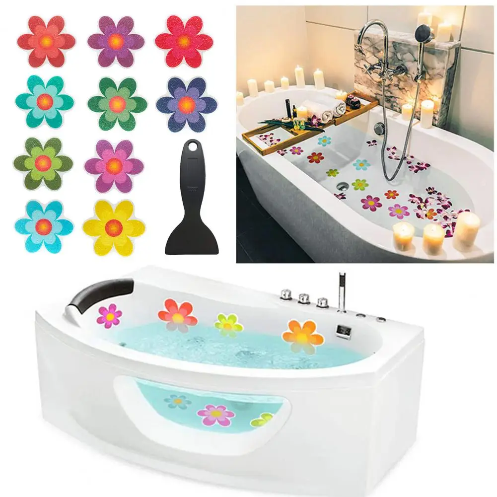 Flower-shaped Bathtub Stickers Anti-slip Bathroom